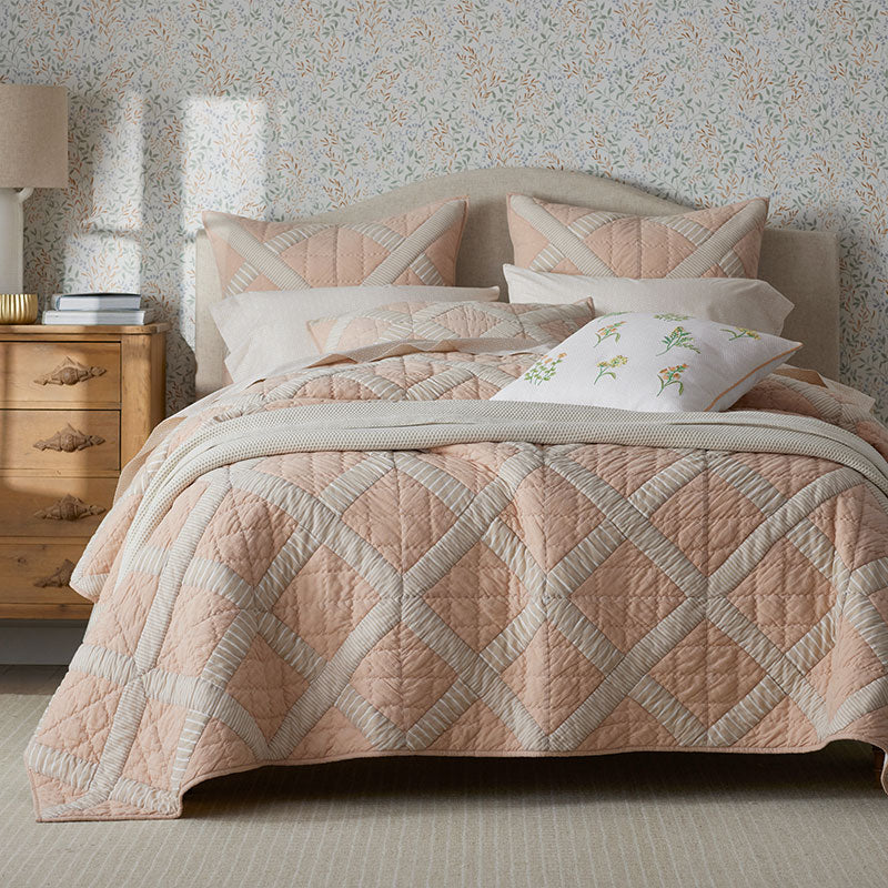 Bahati Quilted Sham - Coral Multi, King