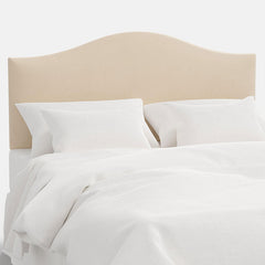 Saddle Velvet Headboard - Pearl, Queen