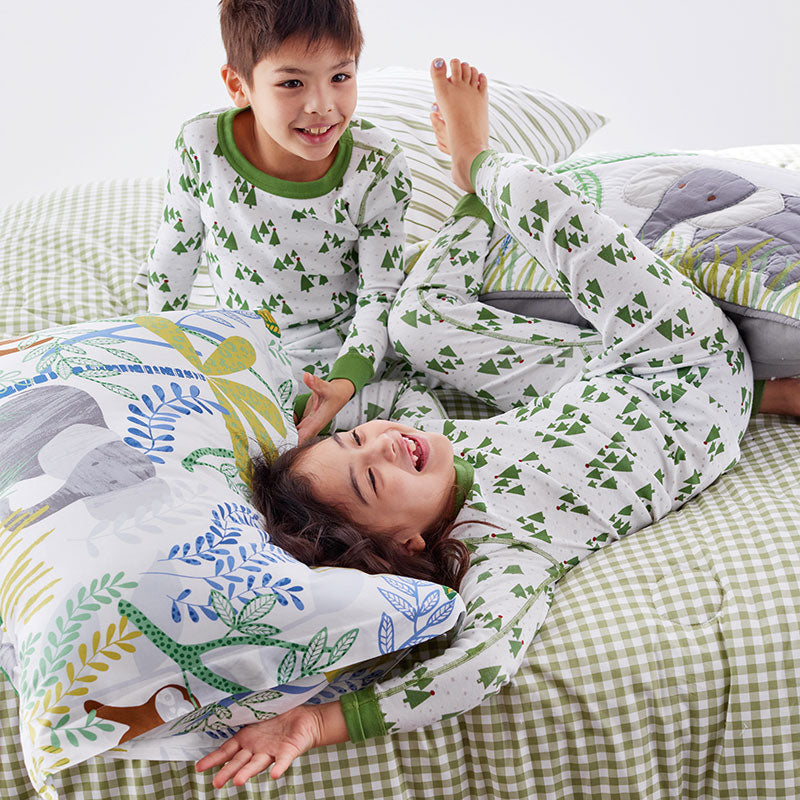 Jungle Quilt - White Multi, Full/Queen
