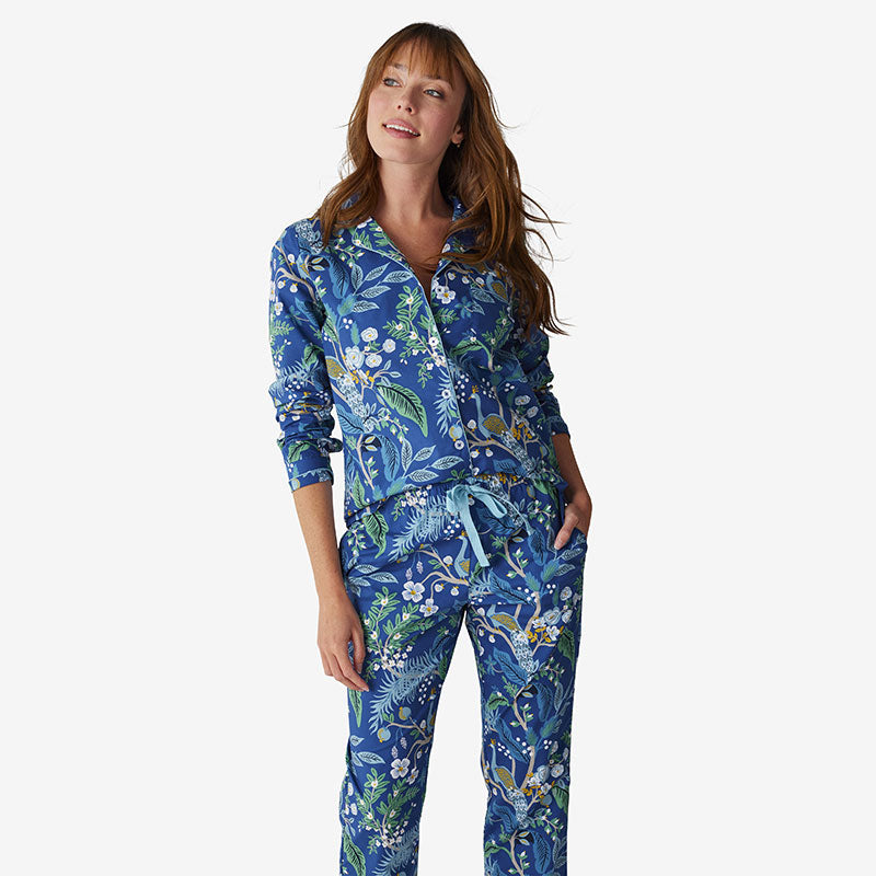 Poplin Women's Pajama Set - Peacock, L