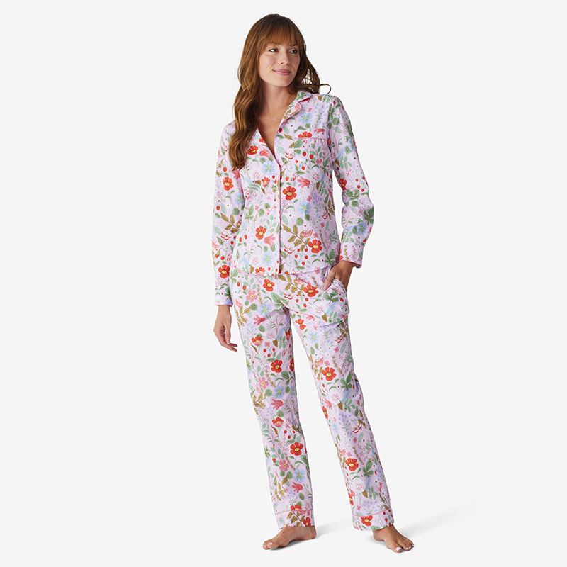 Poplin Women's Pajama Set - Strawberry Fields, XS