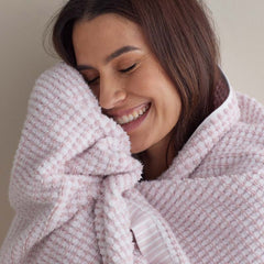 Textured Dot Bath Towel - Blush