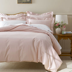 Classic Smooth Sateen Solid Comforter - Blush, Full/Queen