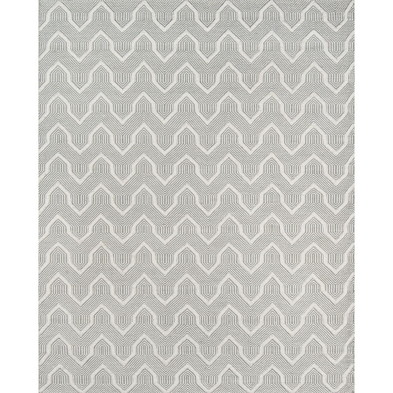 Arrow Stripe Handwoven Wool Rug - Gray, 5' x 8'
