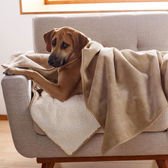 Sherpa Waterproof Blanket - Beige Tan