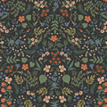 Wildwood Traditional Wallpaper - Black Multi, Swatch