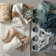 Narrow Stripe Reversible Cotton Bath Sheet - Spa Green