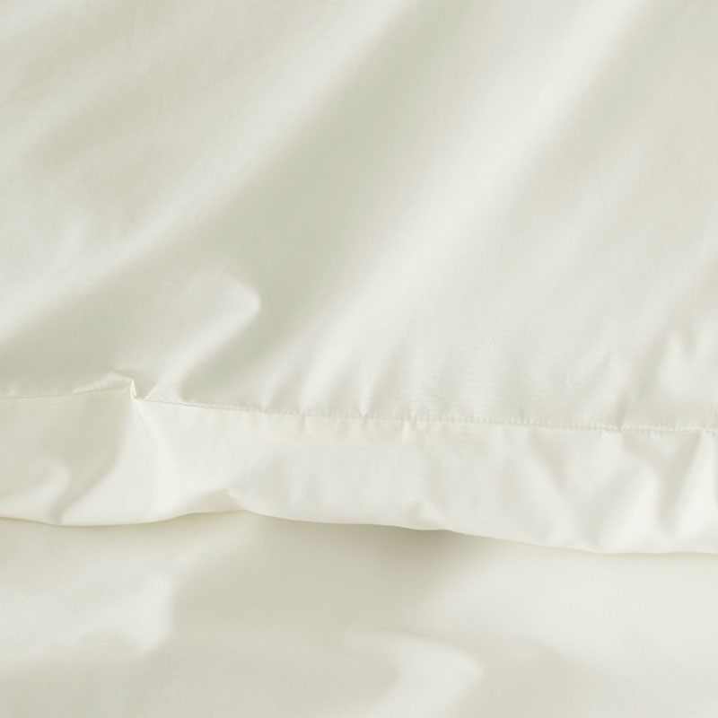 Classic Cool Cotton Percale Bed Duvet Cover - Cream, King/Cal King