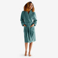 Women's Short Robe - Green Agate, S