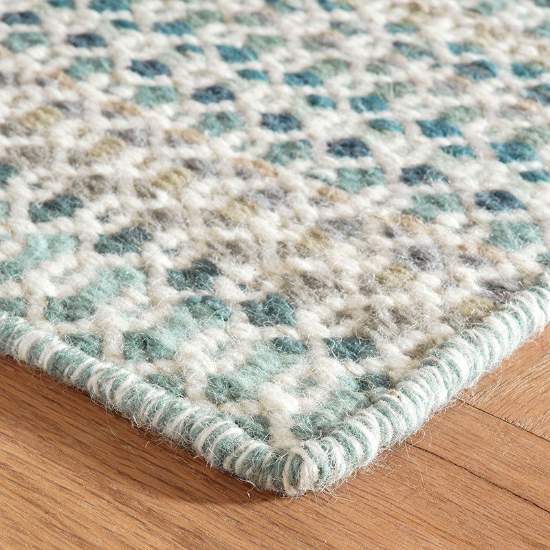 Poppy Handwoven Wool Rug -  Blue, 3' x 5'