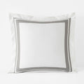 Double Border Premium Smooth Supima® Cotton Wrinkle-Free Sateen Sham - Silver, Euro