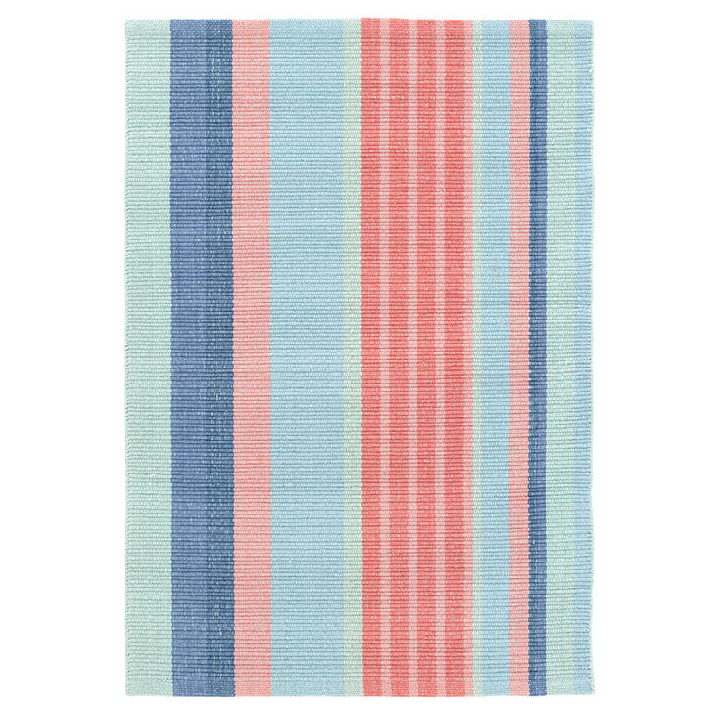 Aruba Stripe Handwoven Cotton Rug - Multi, 2' 6" x 8' Runner