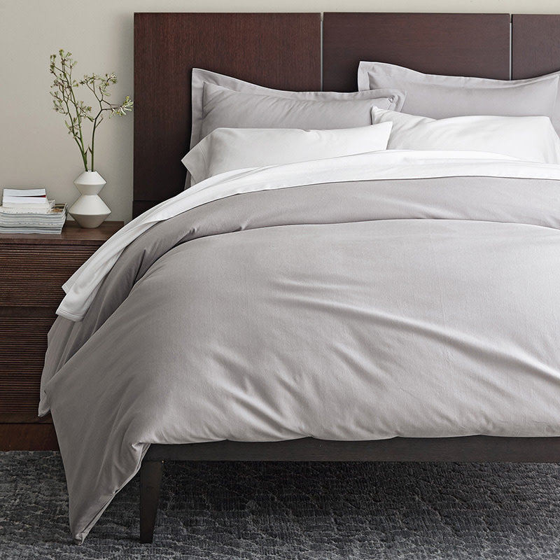 Luxe Ultra-Cozy Cotton Velvet Flannel Duvet Cover White, King/Cal King