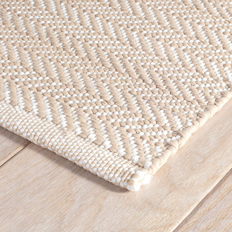 Herringbone Handwoven Reversible Indoor/Outdoor Rug - Linen, 3' x 5'