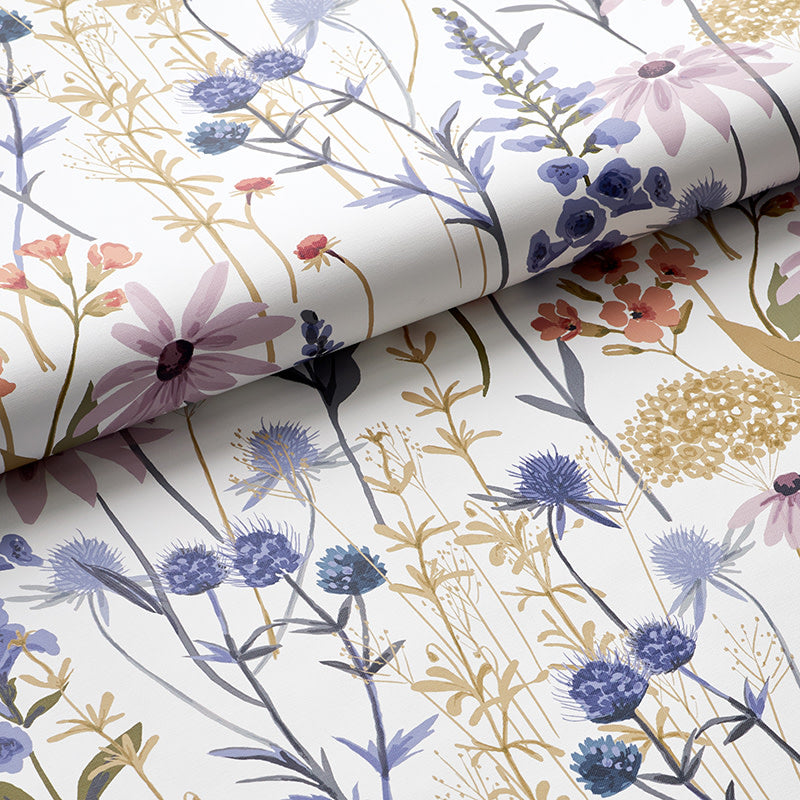 Florence Traditional Wallpaper - Purple Multi, Swatch