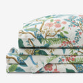 Peacock Classic Smooth Sateen Bed Sheet Set - Cream, Queen