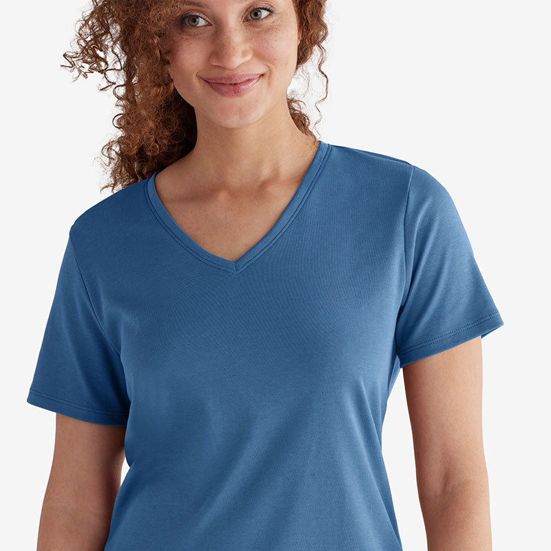 Pima Cotton Nightgown - Blue Denim, S